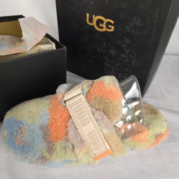 UGG Fluff It Slide "Fresco" Unisex Slipper New In Box Size 8 Men's - 9.5 Women's - Picture 3 of 6